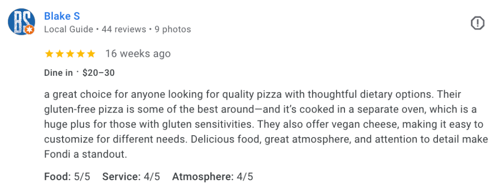 Pizza Takeout in Gig Harbor, WA | Fondi Pizzeria 1 fondi pizzeria google review 3